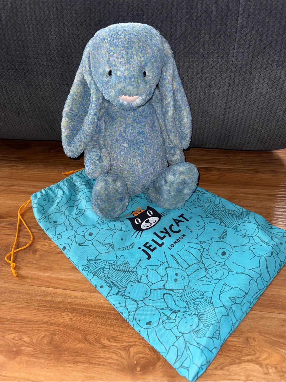 Jellycat Huge Bashful Azure Bunny Plush, retired 2025